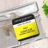 Minimalistische Cyan Herb Quadratischer Aufkleber