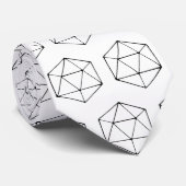 Minimalistische D20 Design Tabletop Gamer Geek Krawatte (Gerollt)