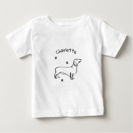 Minimalistische Dackel - Ihr Text, Ihr Stil Baby T-shirt