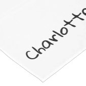 Minimalistische Dackel - Ihr Text, Ihr Stil Kurzer Tischläufer (Ecke)