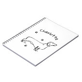 Minimalistische Dackel - Ihr Text, Ihr Stil Notizblock (Linke Seite)