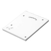 Minimalistische Dackel - Ihr Text, Ihr Stil Notizblock (Rotiert)