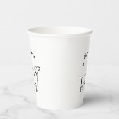 Minimalistische Dackel - Ihr Text, Ihr Stil Pappbecher (Rechts)