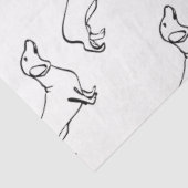 Minimalistische Dackel - Ihr Text, Ihr Stil Seidenpapier (Ausschnitt)