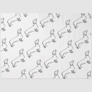 Minimalistische Dackel - Ihr Text, Ihr Stil Seidenpapier