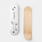 Minimalistische Dackel - Ihr Text, Ihr Stil Skateboard (Vorderseite)