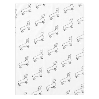 Minimalistische Dackel - Ihr Text, Ihr Stil Tischdecke