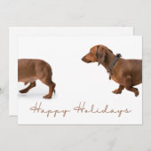 Minimalistische Dackel Weihnachten glücklich (Vorne/Hinten)