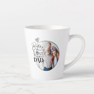 Minimalistische Dad-Birthday-Typografie-Foto Milchtasse