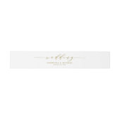 Minimalistische Dainty-Script-Hochzeit Einladungsbanderole (Flach)
