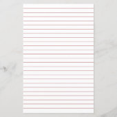 Minimalistische Dainty Script Red Wedding Menu Car (Rückseite)