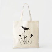 Minimalistische Daisy Blume Tote Bag Tragetasche (Vorne)