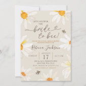 Minimalistische Daisy Bride zum Bienenstück-Brautp Einladung (Vorderseite)
