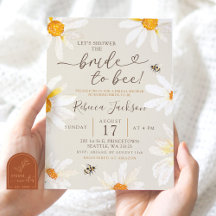 Minimalistische Daisy Bride zum Bienenstück-Brautp