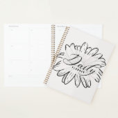Minimalistische Daisy-Linienkunst & fette Typograf Planer (Anzeige)