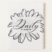 Minimalistische Daisy-Linienkunst & fette Typograf Planer (Rückseite)