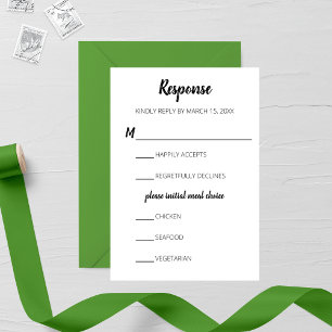 Minimalistische Daisy Wedding RSVP-Karte RSVP Karte