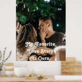 Minimalistische Dankbarkeit Couple Foto Liebe Poster (Küche)