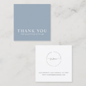 Minimalistische Dankeschön Square Business Card Quadratische Visitenkarte (Vorne/Hinten)