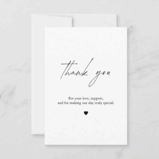 Minimalistische Dankeskarte (Vorderseite)