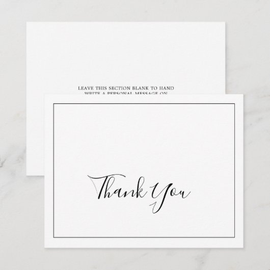Minimalistische Dankeskarte (Vorne/Hinten)