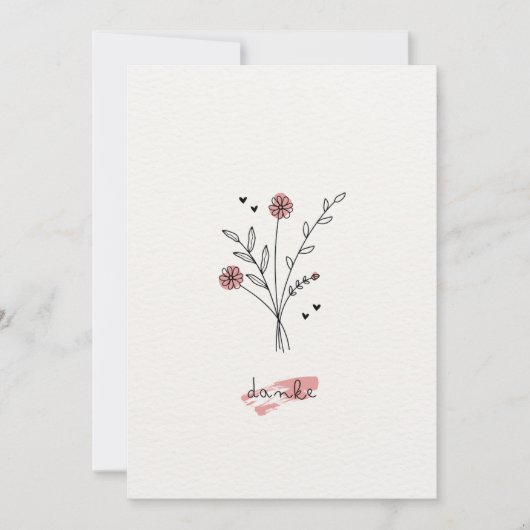 Minimalistische Dankeskarte (Vorderseite)