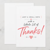 Minimalistische Dankeskarten Dankeskarte (Vorne/Hinten)
