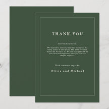 Minimalistische Dankeskarten für die Hochzeit in D