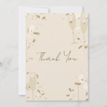 Minimalistische Dankeskarten | Moderne Beige & Elf