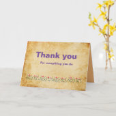 Minimalistische Dankkarte Karte (Gelbe Blume)