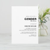 Minimalistische Darstellung des formalen Geschlech Einladung (Stehend Vorderseite)