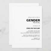 Minimalistische Darstellung des formalen Geschlech Einladung (Vorne/Hinten)