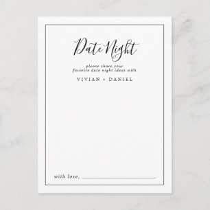 Minimalistische Date Night Idee Karten