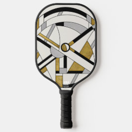 Minimalistische Deco-Kreisgeometrie Pickleball Schläger