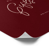 Minimalistische Deep Wine Karten und Geschenke Sch Poster (Ecke)