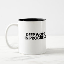 Minimalistische Deep Work In Progress Bürotypograf