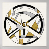 Minimalistische Deko-Kreisgeometrie Poster (Vorne)