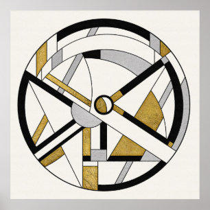 Minimalistische Deko-Kreisgeometrie Poster