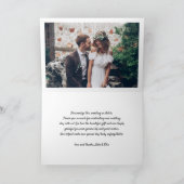 Minimalistische Deko Typografie 2 Foto Faltenhochz Dankeskarte (Innenseite)