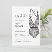 Minimalistische Dessous-Dusche Einladung (Stehend Vorderseite)