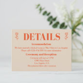 Minimalistische Detailkarten rückgängig machen Einladung (Stehend Vorderseite)