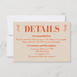 Minimalistische Detailkarten rückgängig machen Einladung