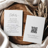 Minimalistische Details QR Code Hochzeitkarte Begleitkarte