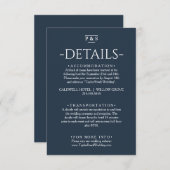 Minimalistische Details zum Hochzeitsszenario für Begleitkarte (Vorne/Hinten)