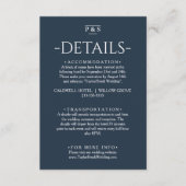 Minimalistische Details zum Hochzeitsszenario für Begleitkarte (Vorderseite)