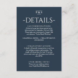 Minimalistische Details zum Hochzeitsszenario für  Begleitkarte