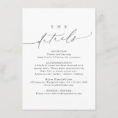 Minimalistische Details zur modernen Chic-Hochzeit Begleitkarte (Vorderseite)