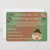 Minimalistische Dinosaurier Einladung – Geburtstag (Vorderseite)