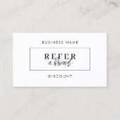 Minimalistische Diskontkarte | Einen Freund kontak Empfehlungskarte (Vorderseite)