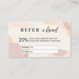 Minimalistische Diskontkarte | Einen Freund kontak Empfehlungskarte